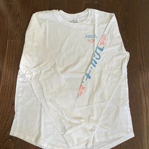 Hollister Oversized White Long Sleeve with Sleeve Design